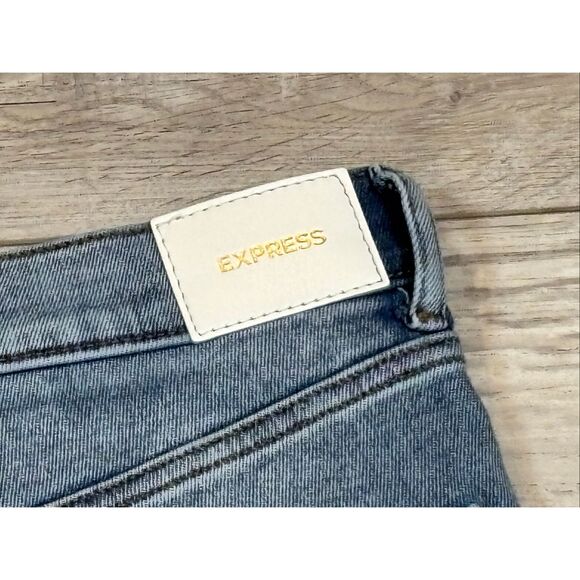 Express high-rise cropped skinny distressed jeans size 0 - Picture 6 of 12